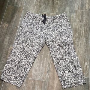 Soma Black and Gray Animal Print Pants